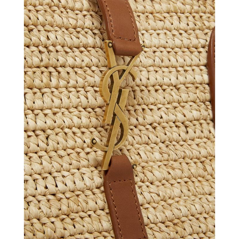 Bolsa Shopper YSL in Raffia