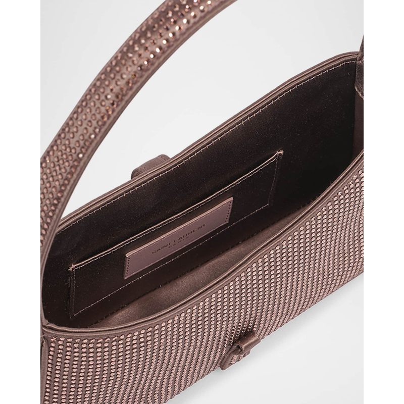 Bolsa Shoulder Le 5 A 7 Mini in Strass Satin