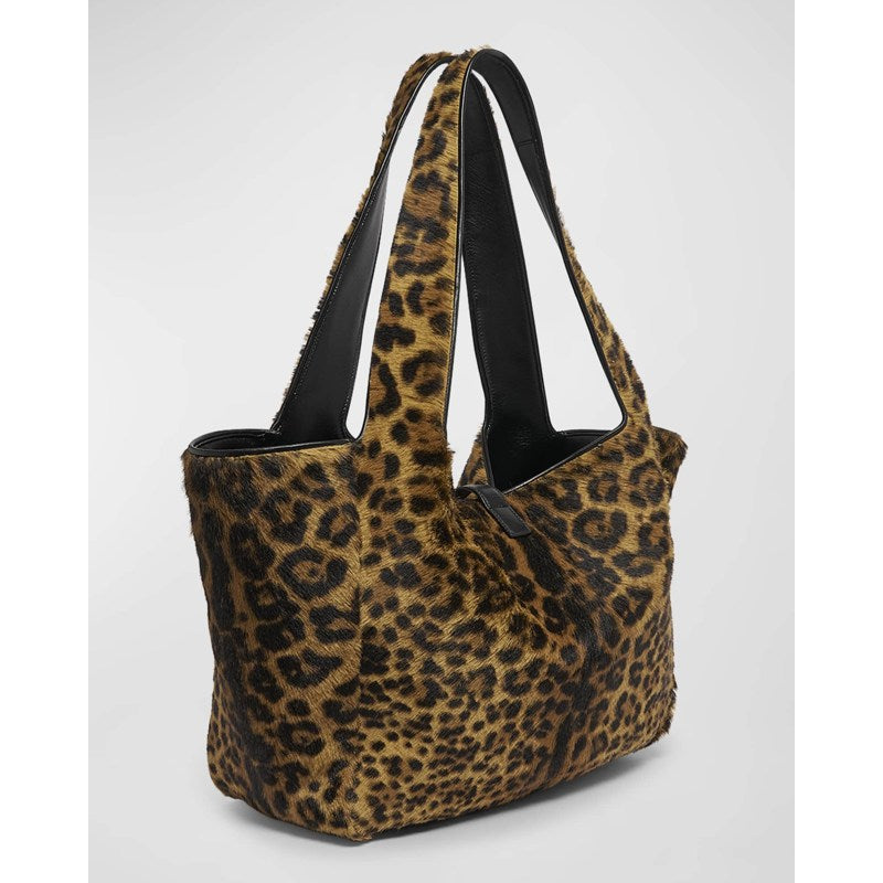 Bolsa Shopper Bea YSL Leopard-Print in Calf Hair and