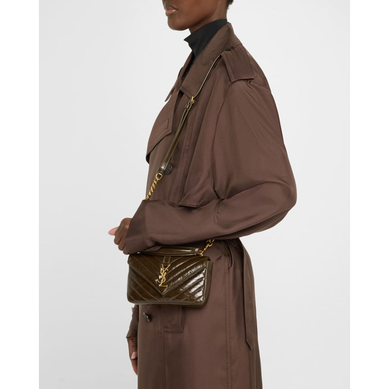 Bolsa Shoulder College Mini YSL Quilted