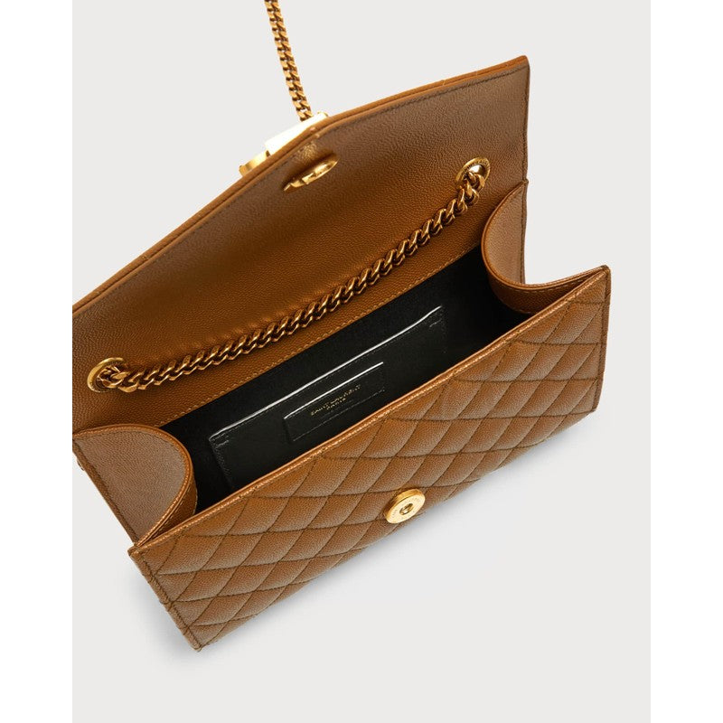 Bolsa Crossbody Envelope Triquilt Small YSL in Grained