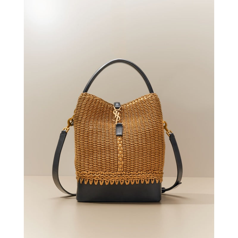 Bolsa Beach Le 37 YSL in Raffia and