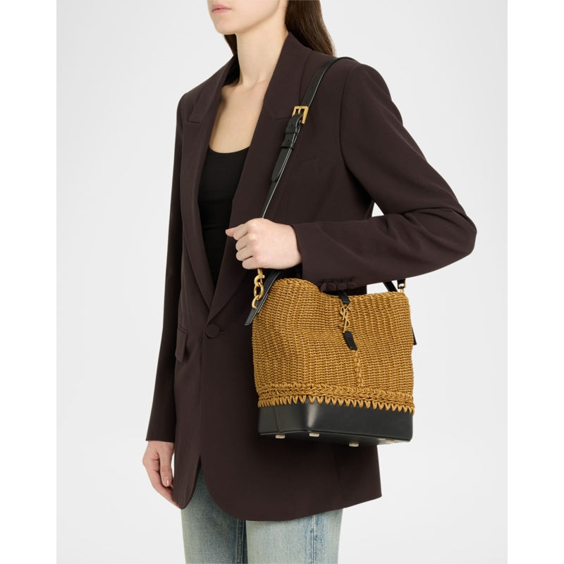 Bolsa Beach Le 37 YSL in Raffia and