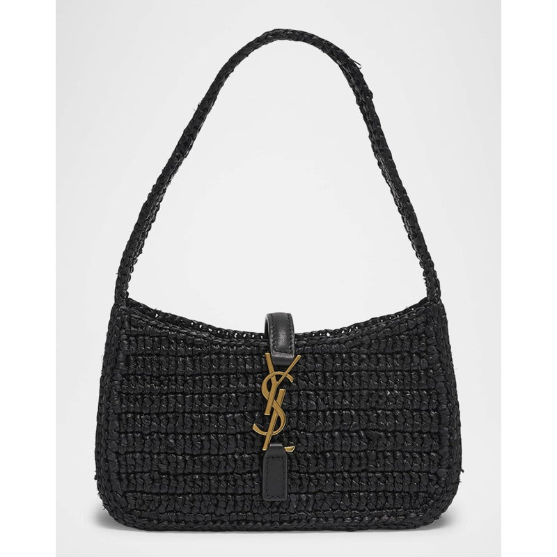 Bolsa Beach Le 5 A 7 Mini YSL in Raffia
