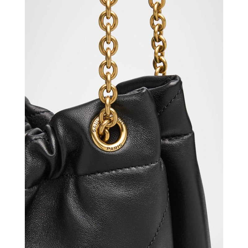 Bolsa Bucket Jamie Large Pochon YSL in Quilted Lambsk