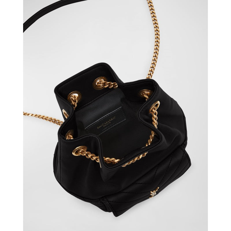 Bolsa Bucket Joe Mini YSL with Adjustable Strap in Smooth