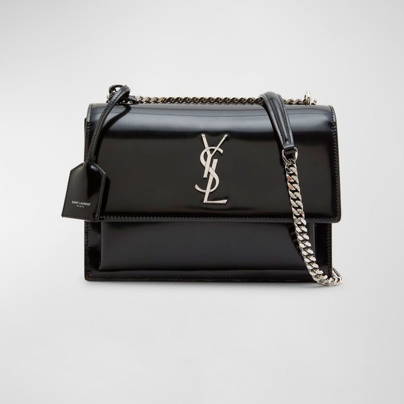 Bolsa Crossbody Sunset Medium YSL in Patent - Mercado de Luxo - O Maior E-Commerce de Bens, Produtos e Serviços de Luxo do Brasil.