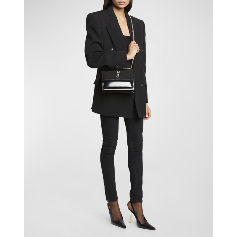 Bolsa Crossbody Sunset Medium YSL in Patent