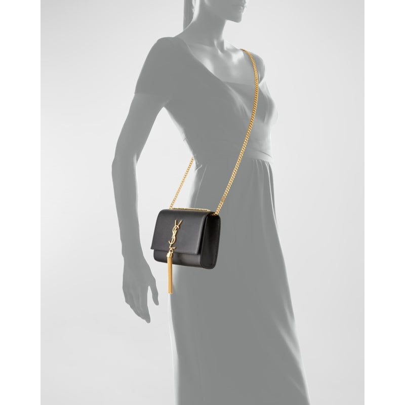 Bolsa Crossbody Kate Small Tassel YSL on Chain in Grained