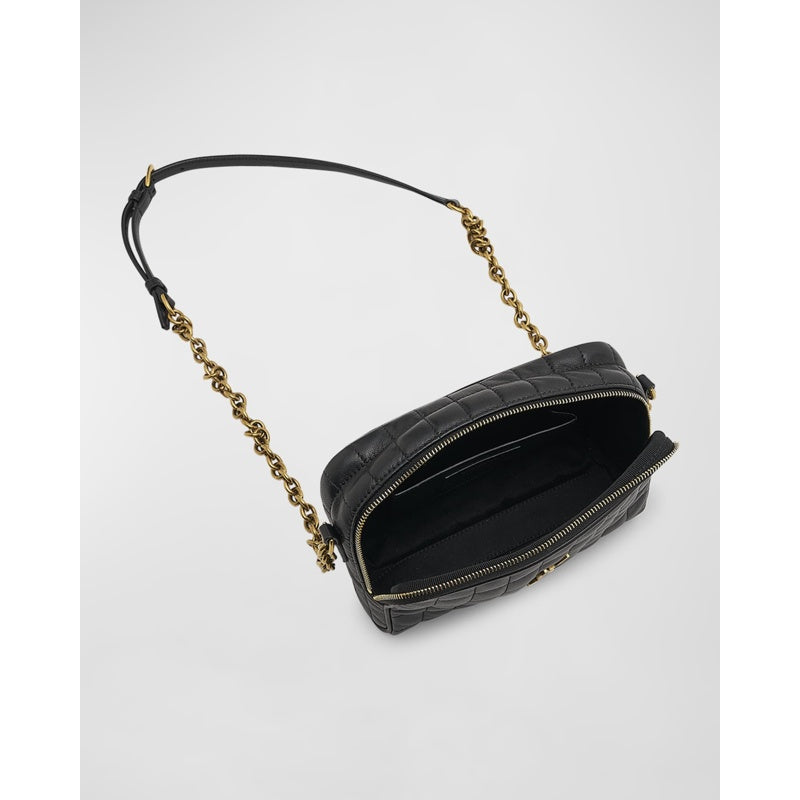 Bolsa Crossbody Cassandre Mini YSL Camera in Quilted Smooth