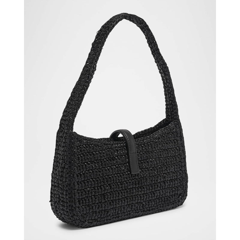 Bolsa Shoulder Le 5 A 7 Mini YSL in Raffia