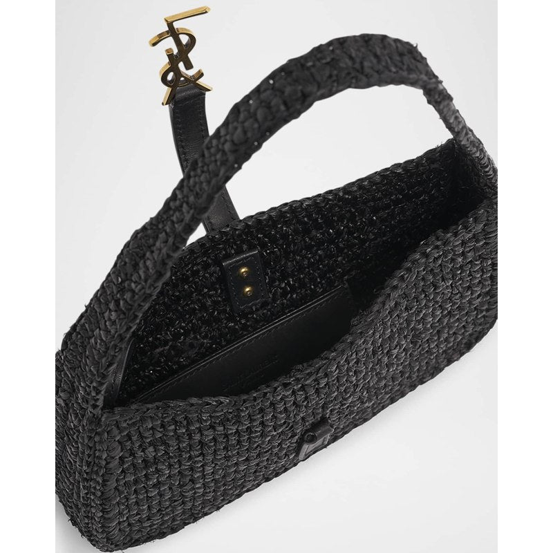 Bolsa Shoulder Le 5 A 7 Mini YSL in Raffia