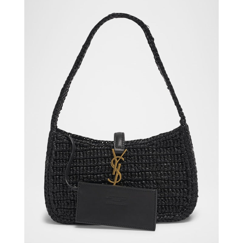 Bolsa Shoulder Le 5 A 7 Mini YSL in Raffia