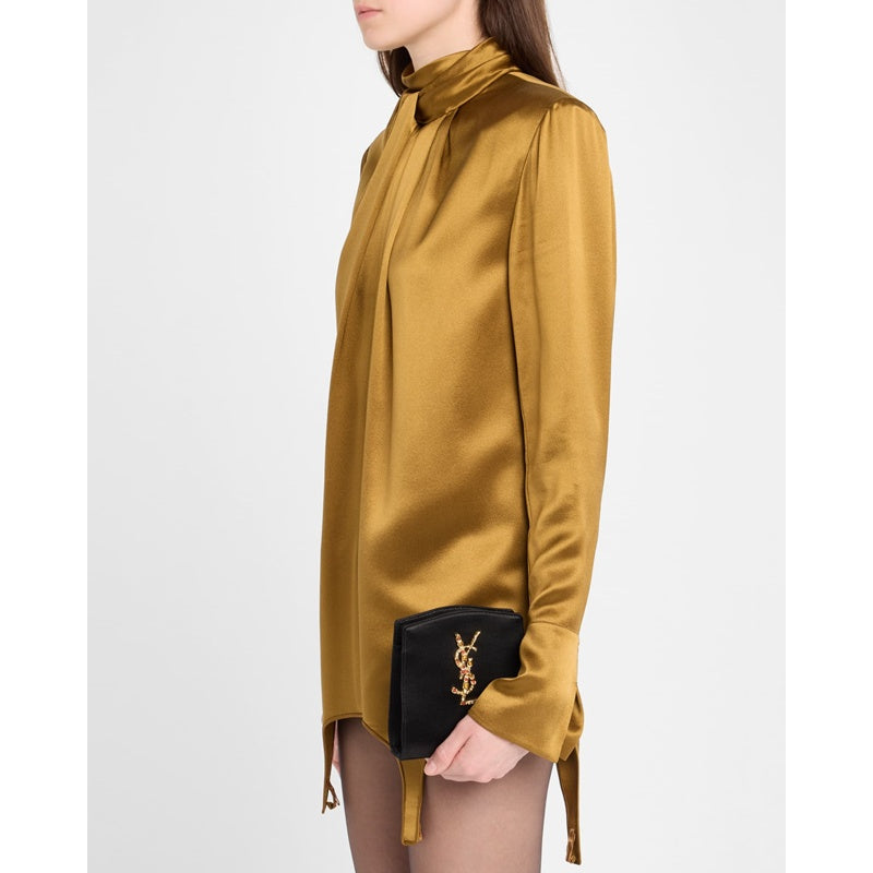 Bolsa Wallet Mini YSL Evening Wristlet in Satin