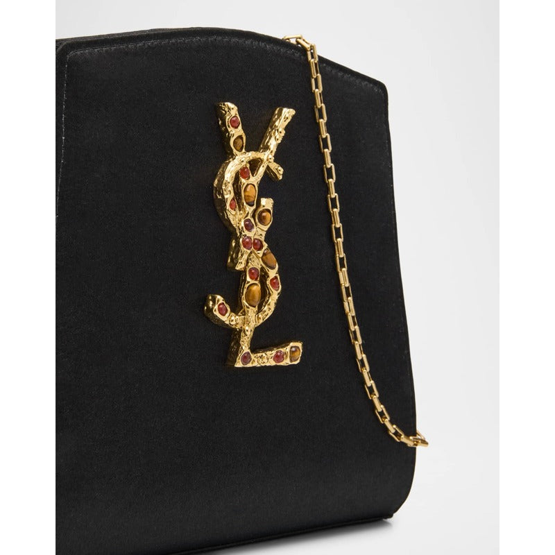 Bolsa Wallet Mini YSL Evening Wristlet in Satin