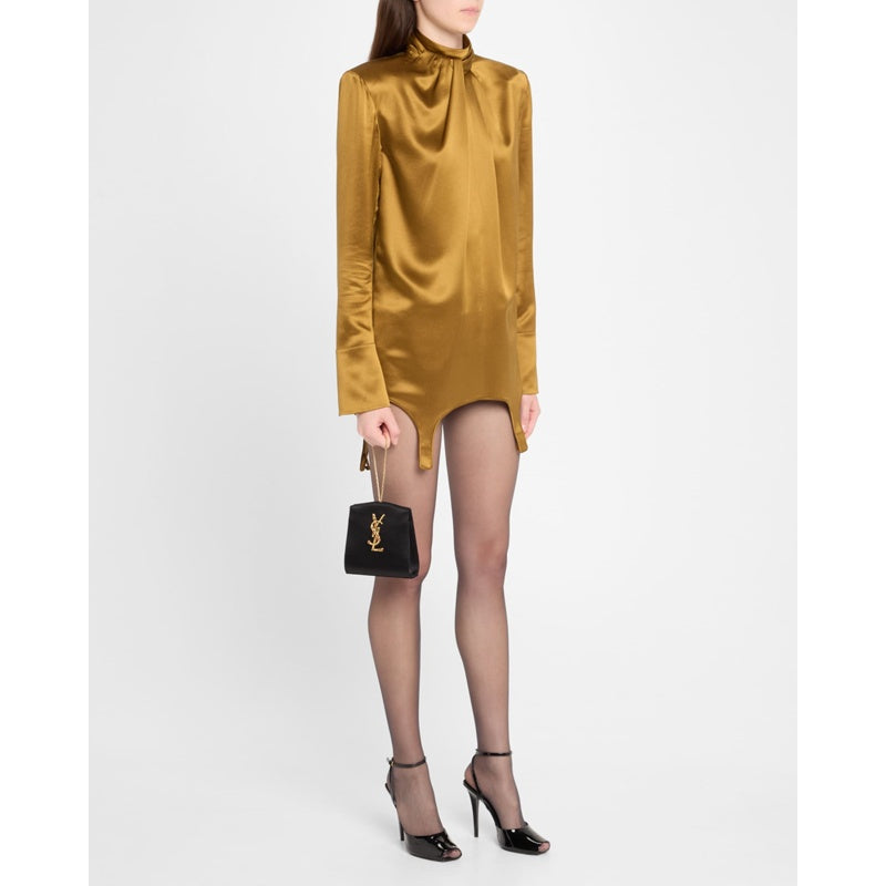 Bolsa Wallet Mini YSL Evening Wristlet in Satin