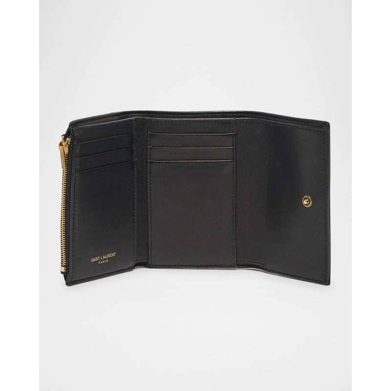 Bolsa Wallet YSL Slim Trifold in Quilted