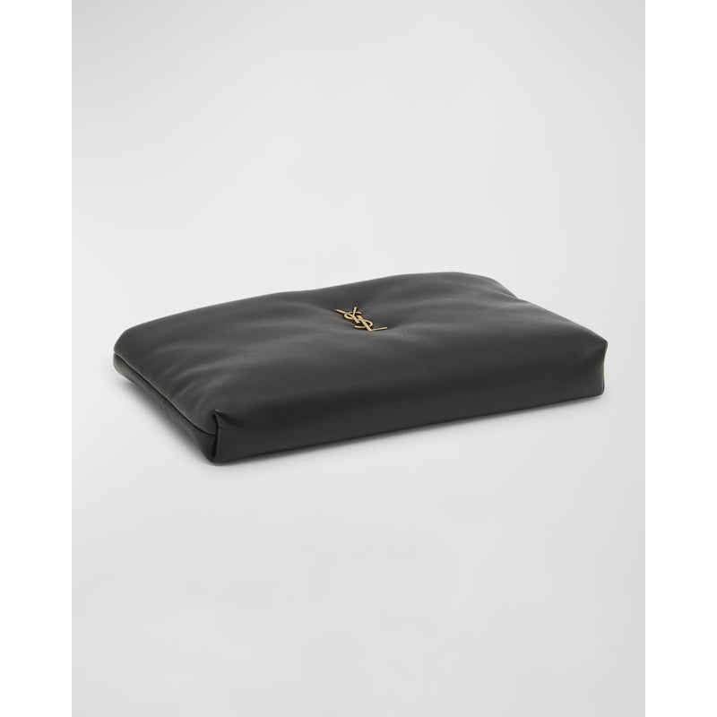 Bolsa Clutch Calypso Ziptop YSL in Smooth Padded