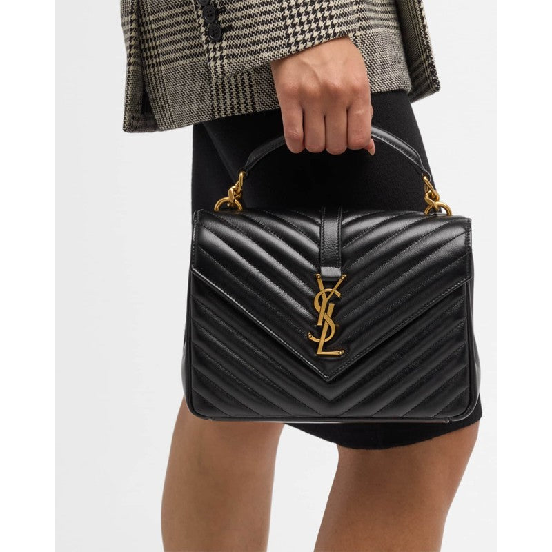 Bolsa Crossbody College Medium YSL Flap in Quilted
