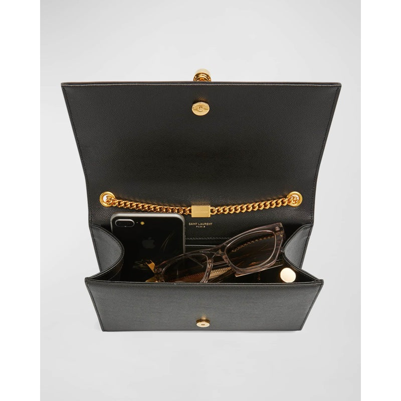 Bolsa Crossbody Kate Medium Tassel YSL on Chain in Grained