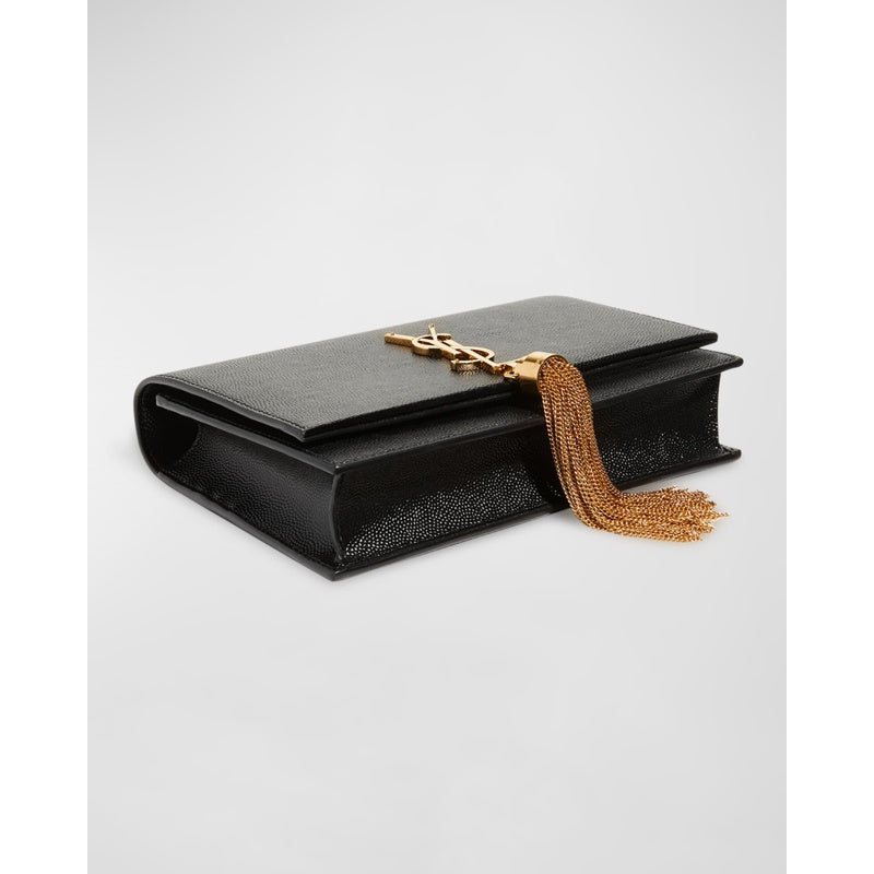 Bolsa Crossbody Kate Tassel YSL on Chain in Grained