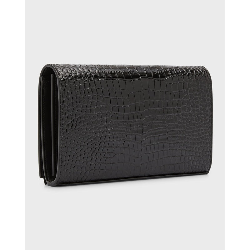 Bolsa Crossbody Cassandra YSL on Chain in Croc Embossed