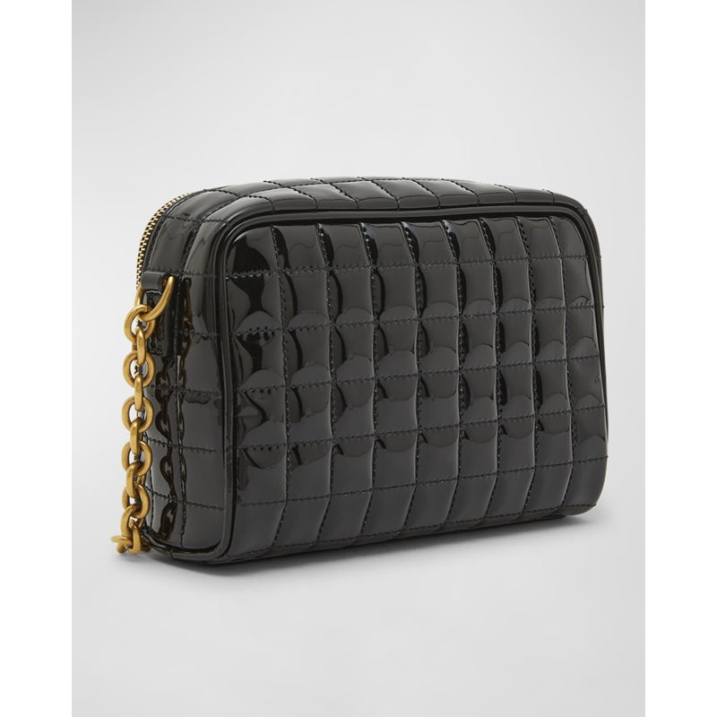 Bolsa Crossbody Cassandre Mini YSL Camera in Quilted Patent