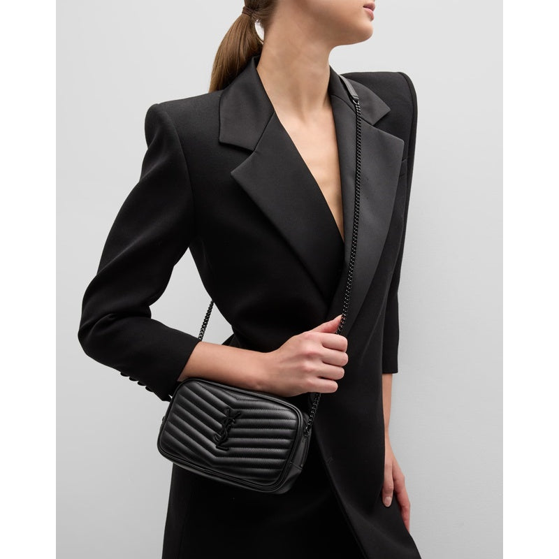 Bolsa Crossbody Lou Mini YSL Camera in Smooth Quilted