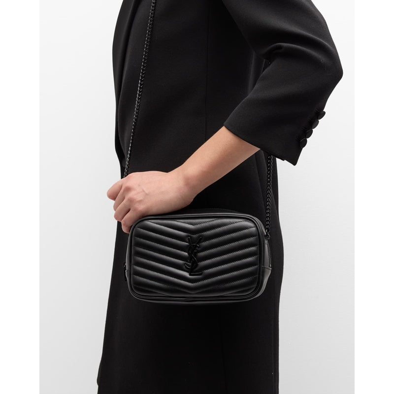 Bolsa Crossbody Lou Mini YSL Camera in Smooth Quilted