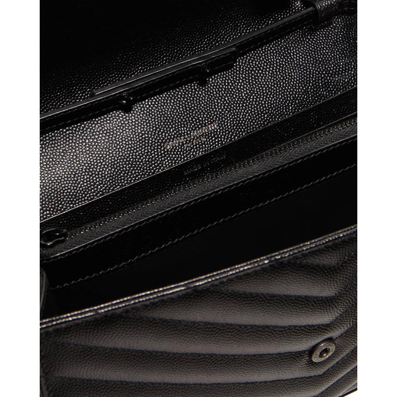 Bolsa Crossbody YSL Monogram Large on Chain in Grained