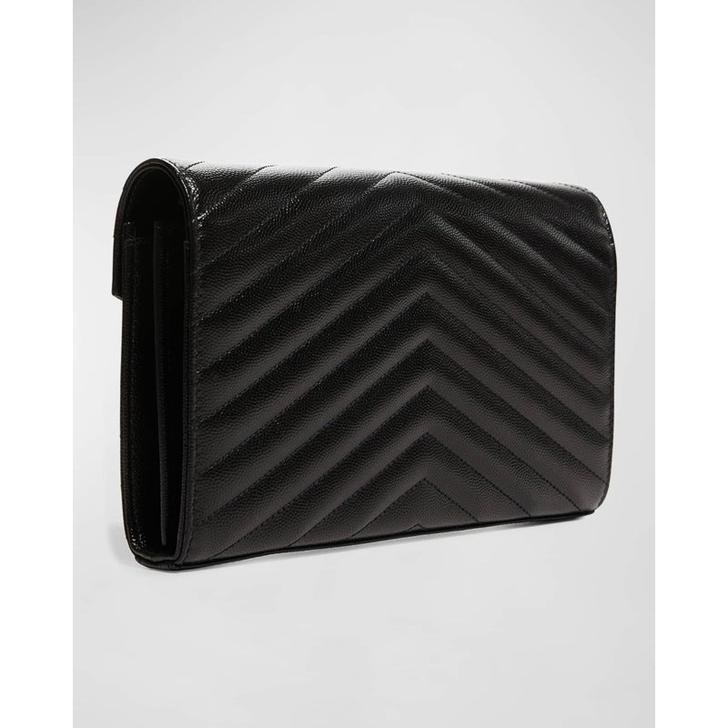 Bolsa Crossbody YSL Monogram Large on Chain in Grained