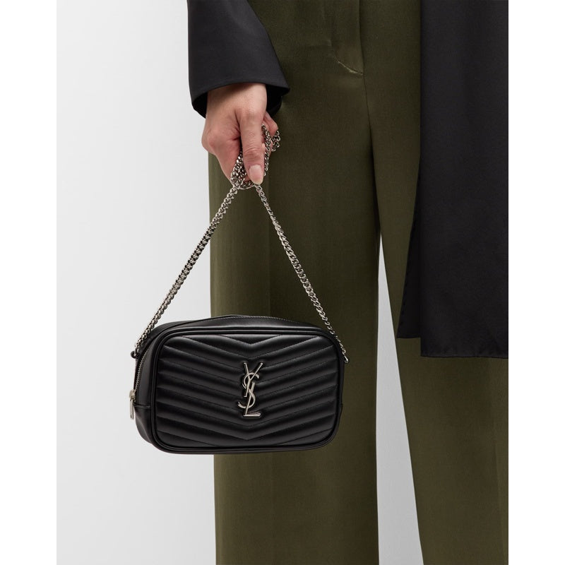 Bolsa Crossbody Lou Mini YSL Camera in Smooth Quilted