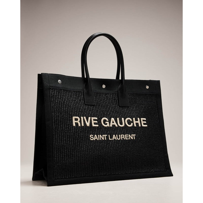 Bolsa Crossbody Rive Gauche Raffia Canvas