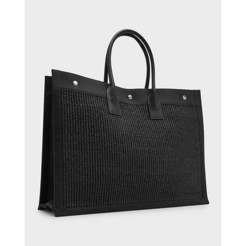 Bolsa Crossbody Rive Gauche Raffia Canvas