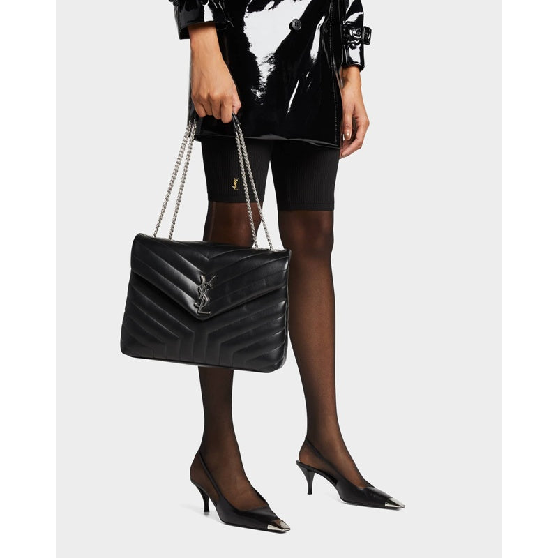 Bolsa Shoulder Lou Puffer Medium YSL in Quilted