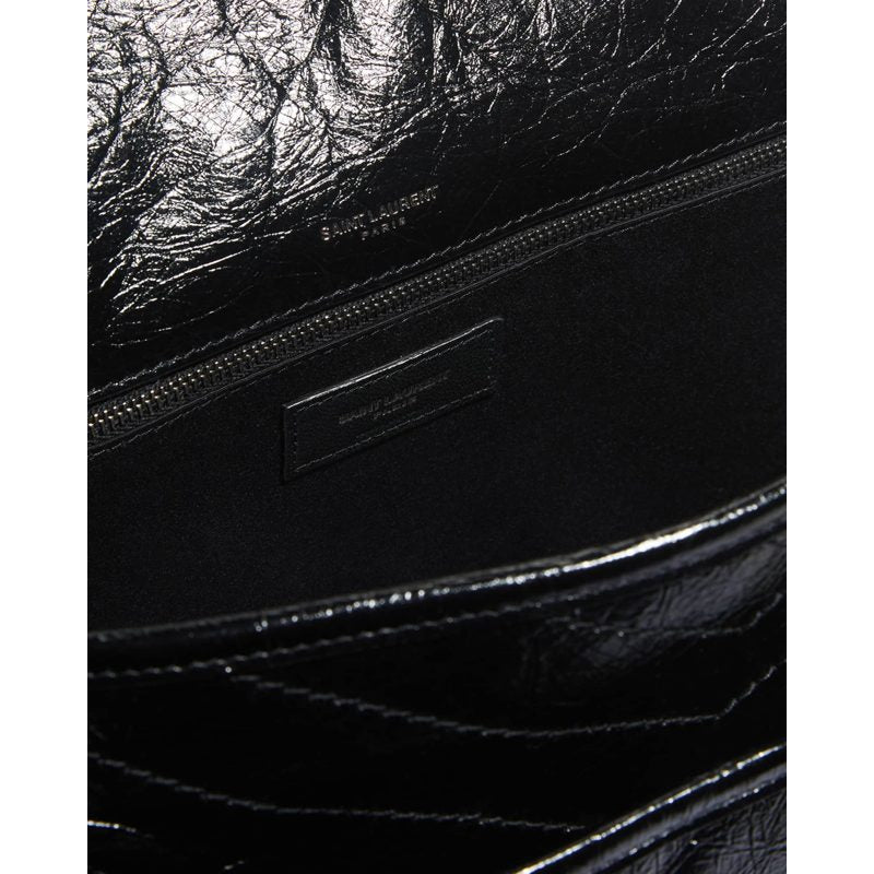 Bolsa Shoulder Niki Large Flap YSL in Crinkled