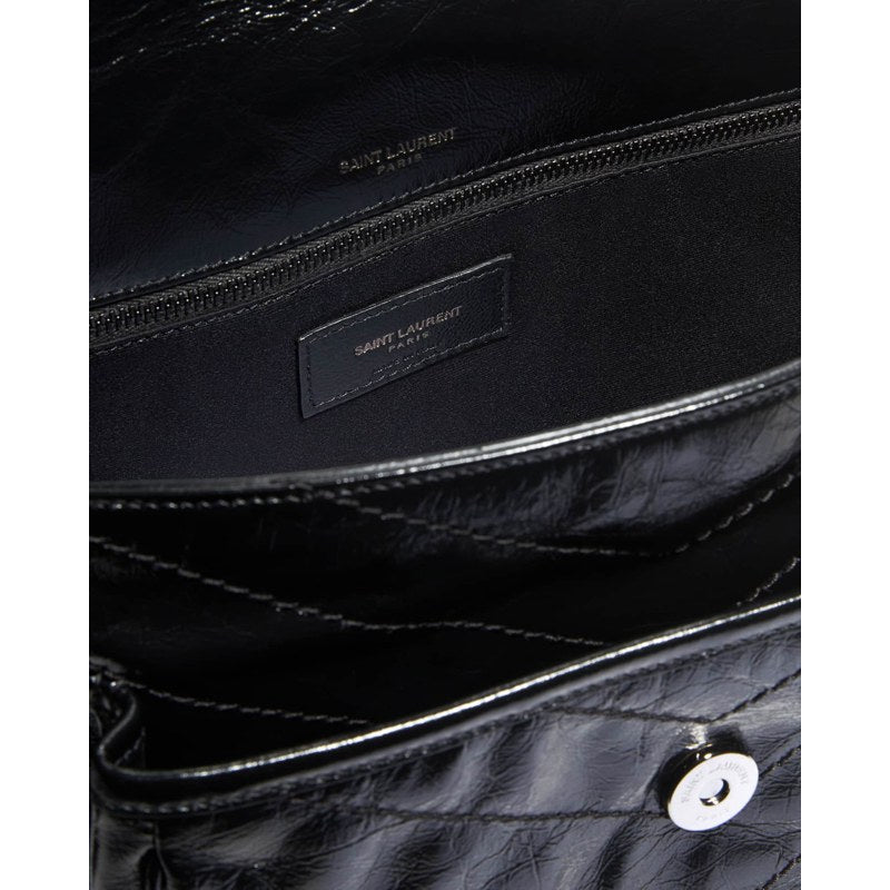 Bolsa Shoulder Niki Medium Flap YSL in Crinkled