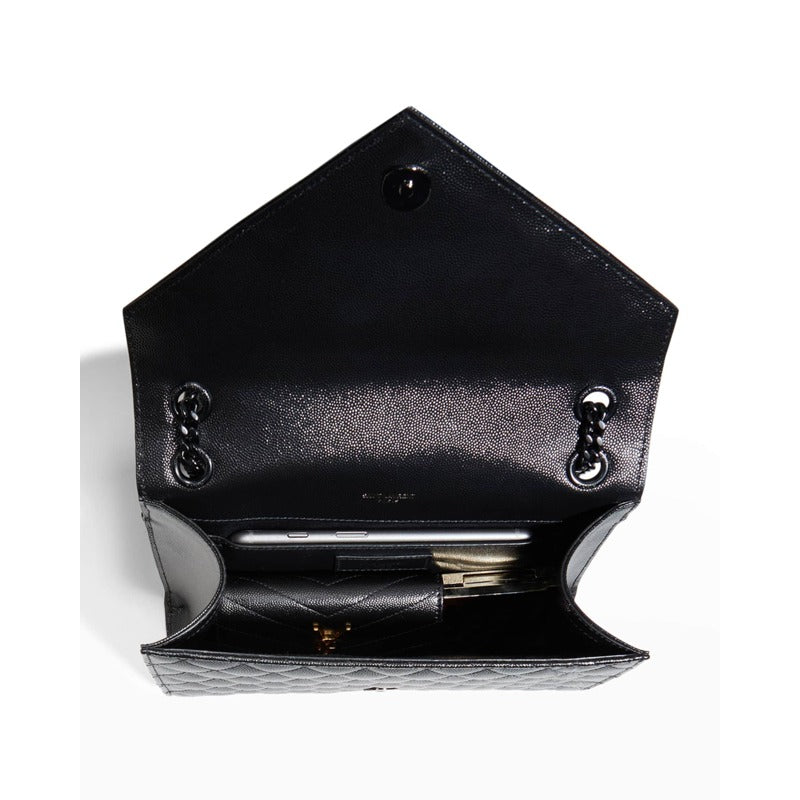Bolsa Shoulder Envelope Triquilt Medium YSL in Grained