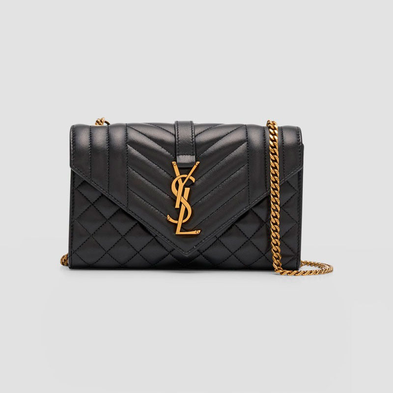 Bolsa Shoulder Envelope Triquilt Small YSL in Smooth - Mercado de Luxo - O Maior E-Commerce de Bens, Produtos e Serviços de Luxo do Brasil.