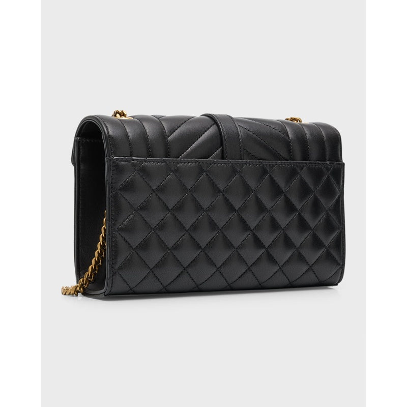 Bolsa Shoulder Envelope Triquilt Small YSL in Smooth