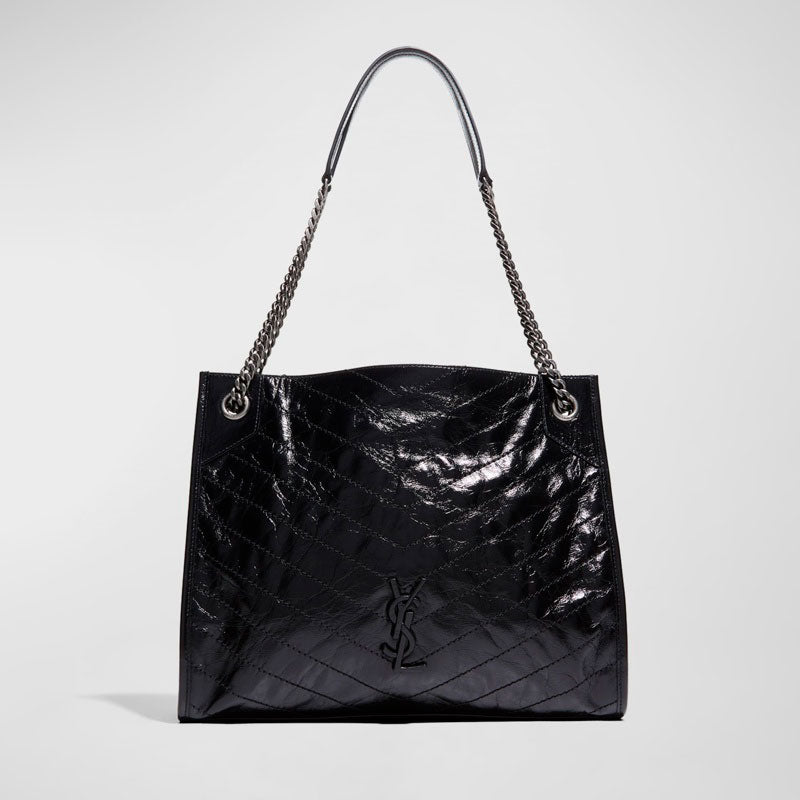 Bolsa Shopper Niki Medium YSL in Crinkled - Mercado de Luxo - O Maior E-Commerce de Bens, Produtos e Serviços de Luxo do Brasil.