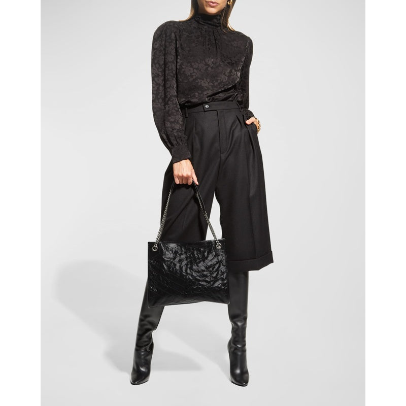 Bolsa Shopper Niki Medium YSL in Crinkled