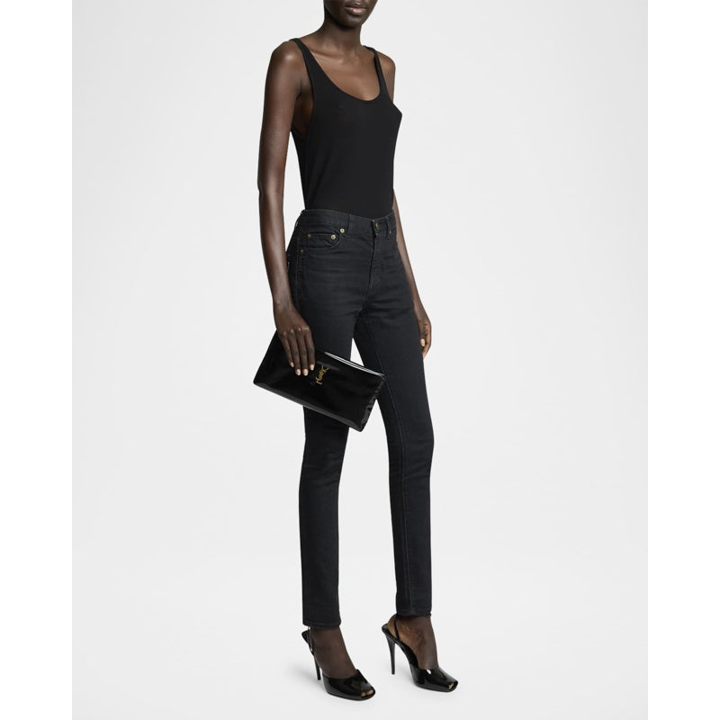 Bolsa Wallet Calypso YSL Long in Patent Polyurethane