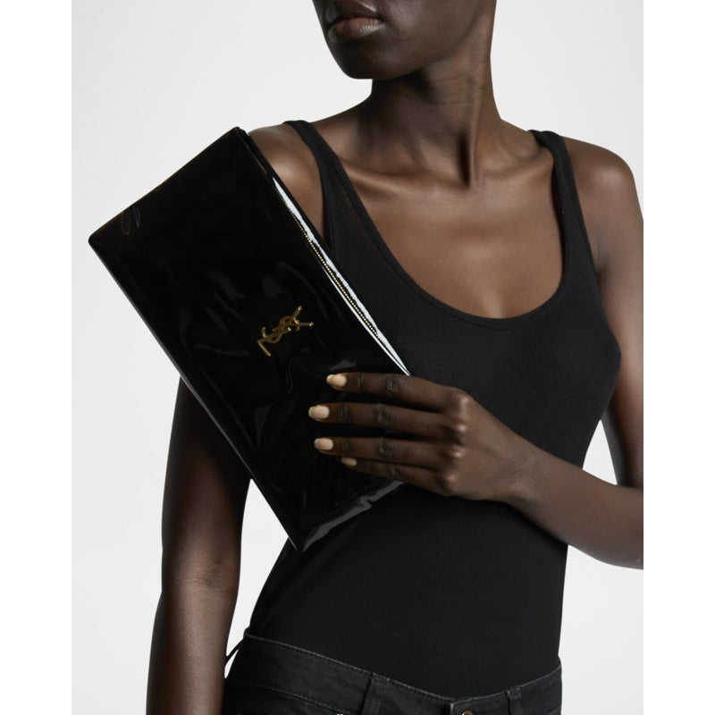 Bolsa Wallet Calypso YSL Long in Patent Polyurethane