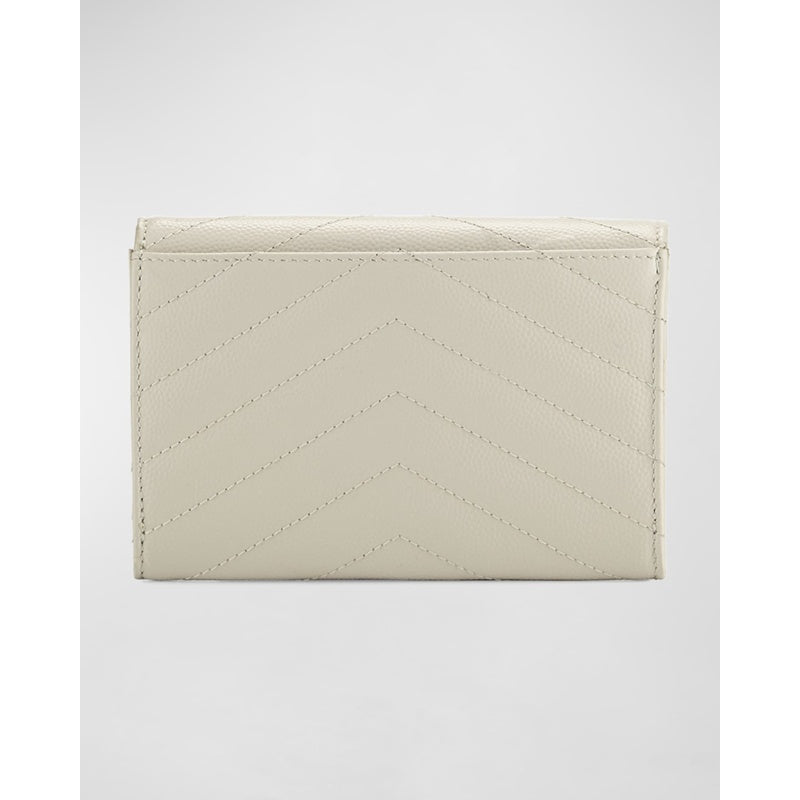 Bolsa Wallet YSL Monogram Small Flap in Grained