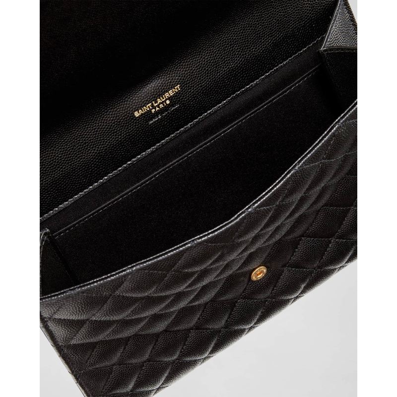 Bolsa Clutch Envelope Flap YSL in Grained
