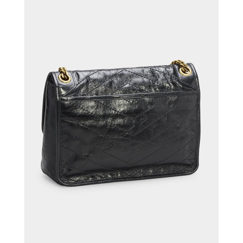 Bolsa Crossbody Niki Medium Flap YSL in Crinkled