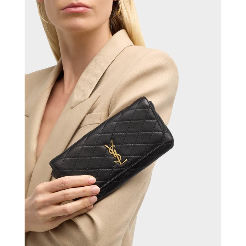 Bolsa Crossbody Gaby Phone Holder YSL in Quilted Smooth