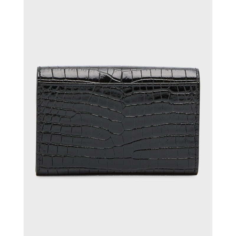 Bolsa Wallet YSL Monogram Small on Chain in Croc-Embossed