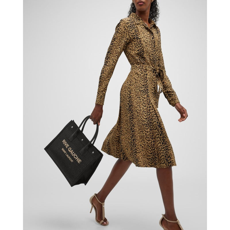 Bolsa Shopper Rive Gauche Small in Raffia